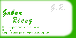 gabor riesz business card