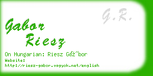 gabor riesz business card